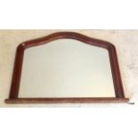 A mahogany over mantle mirror. 90 x 112 cm