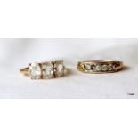 Two 9ct yellow gold rings