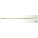 9ct gold ladies diamond tennis bracelet h/m 0.5ct