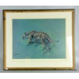 A Print of a tiger Limited edition 75 x 90cm signed Pearson '74 number 34/500