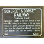 A Somerset and Dorset railway sign