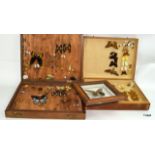 A private collection of approximately 100 Butterflies and Moths contained in three display boxes
