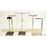 Four vintage shop counter Jewellery display stands and a Hat display stand