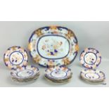 Ironstone Ashworth meat platter & dinner plates