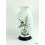 The mediland bird vase with a signature to base, 30cm high