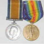 A WW1 pair of medal named to 27576 Sergeant LE Walker of the Hampshire Regiment