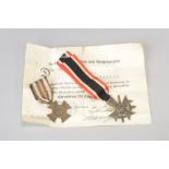 1914-18. 1939. Ehrenkreuz WWI & WWII German Military Honour Crosses