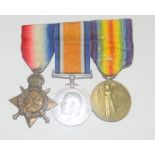 A mounted WW1 medal trio named to 21051 Private H Jones of the Yorkshire Light Infantry