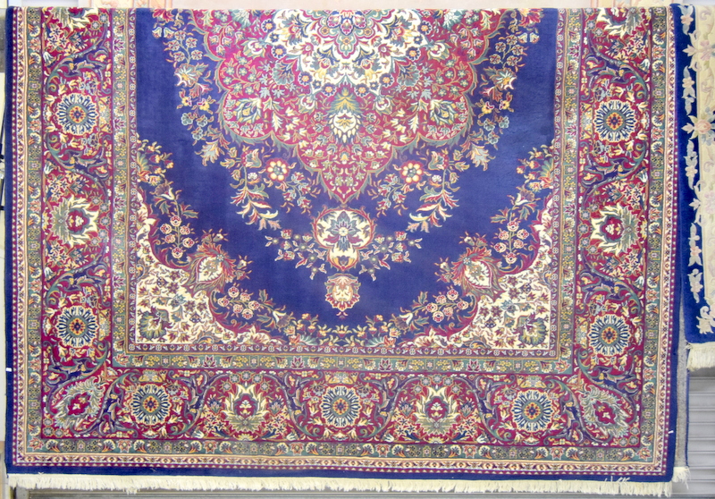 Blue Trim Red patterned carpet 430 x 30