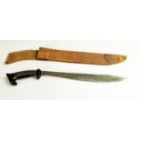 From the Estate of the Late Sir Chistopher Lee. A Composite handled 1970s' Panga in leather sheath