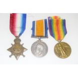 A WW1 casualty medal trio named to 15707 Corporal FJ Palmer of the Bedfordshire Regiment who was