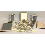 Mix collection of silver and silver plate to included silver photo frames