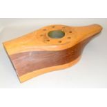 An early 20th century laminated wood propeller boss 41cms wide by 22cms high and 10cms deep
