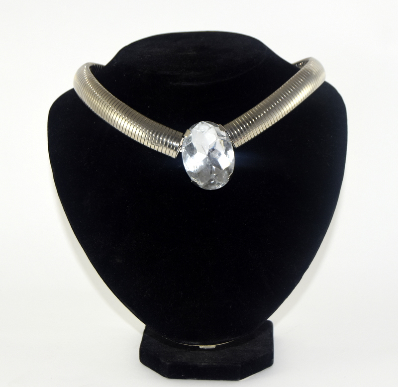 Butler and Wilson designer choker with paste set centre stone