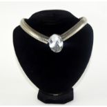 Butler and Wilson designer choker with paste set centre stone