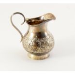 Embossed silver milk jug Birmingham 1901