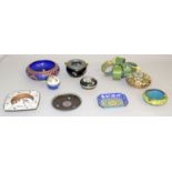 Collection of Cloisonné items and napkin rings