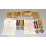 A WW2 Royal Air Force medal pair with paperwork & posting box awarded to Mr.T.Braines of Kent with a