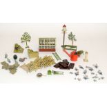 Pre war Brittons die cast metal figures 'Green House Floral Gardens' to include flowers ,garden