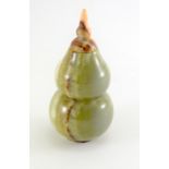 Chinese jade double gourd shape perfume bottle