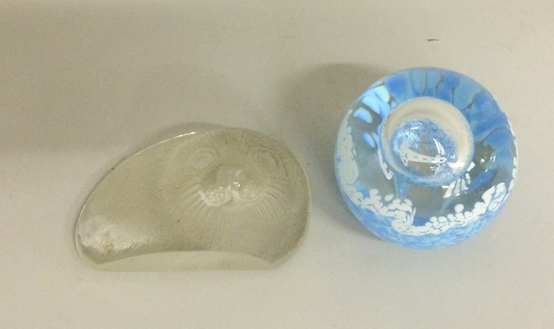 Collection of misc glass paper weights signed, china and other items - Image 4 of 7