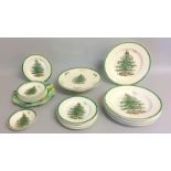 Spode decorated Christmas dinner service 25+ pieces to include a cake or fruit stand pattern S3324-