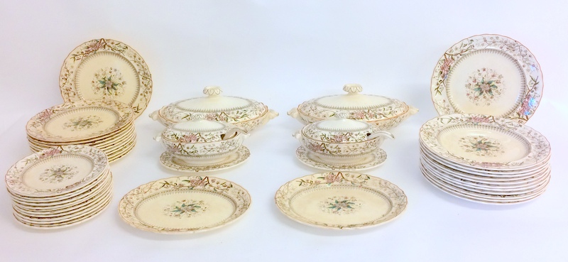 Large quantity of 'Gloucester K and Co Dinner ware to include soup terrines and serving dishes