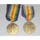 A WW1 Victory Medal named to 2nd Lieutenant F.L.Clark with another Victory Medal named to 402352