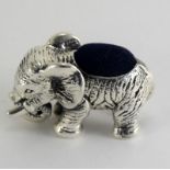 Silver elephant pincushion marked 925