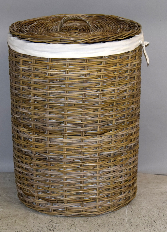 Extra large flat lid grey kubu laundry basket