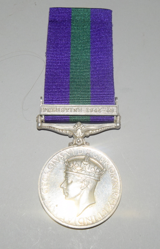 A General Service Medal with Palestine 1945-48 bar name to EC.14044 Pte. C.Poloko. A.P.C. with two - Image 2 of 4