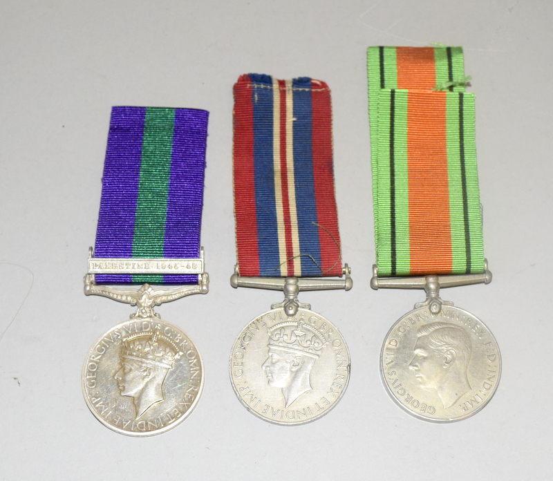 A General Service Medal with Palestine 1945-48 bar name to EC.14044 Pte. C.Poloko. A.P.C. with two