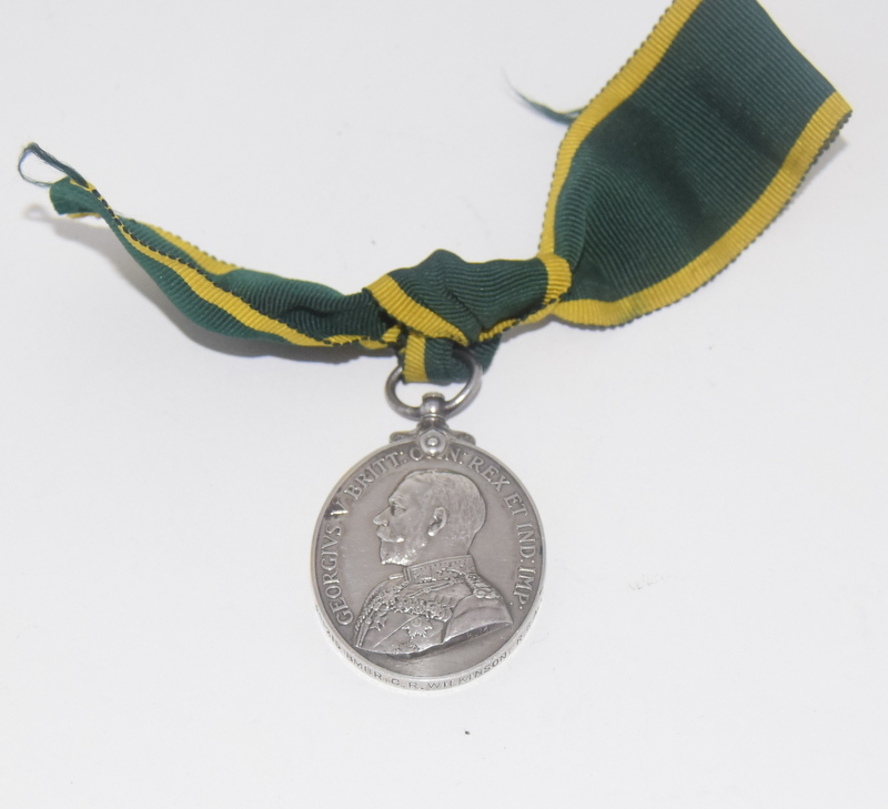 George V Territorial Force Efficiency medal to 341215 BMBR C.R.Wilkinson R.G.A