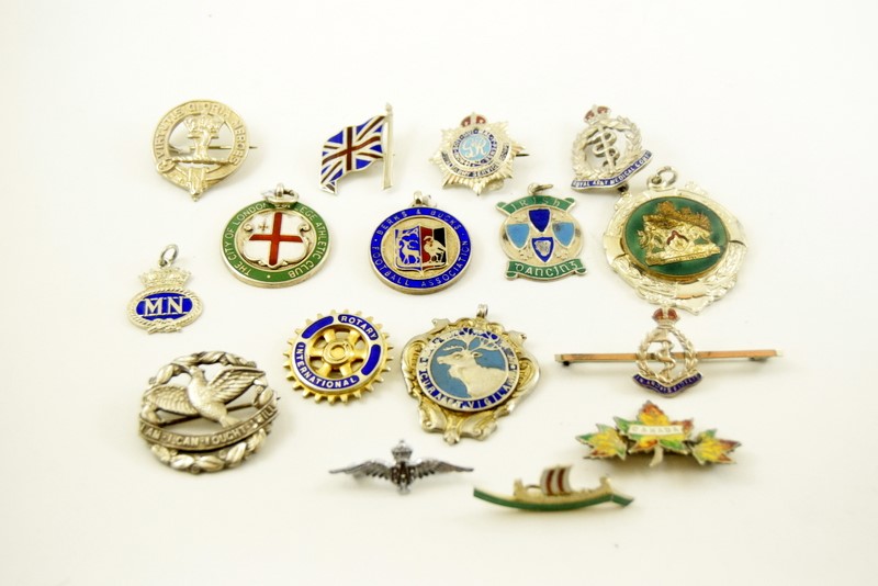 A selection of military badges