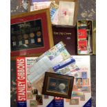 Box of misc. stamps and first day covers