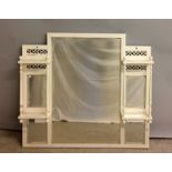 An Edwardian white painted mantle mirror. 100 x 110