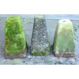 3 Saddle Stone Bases