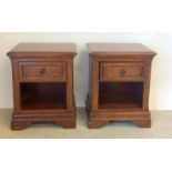 Pair of mahogany bedside cupboards
