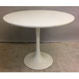 HRKAND 22 Designer round pedestal table on metal base. 70 x 90cm