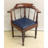 A mahogany corner chair