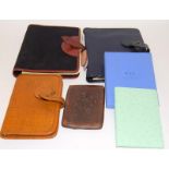 Selection of leather bound wallets to include crocodile