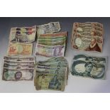 A quantity of foreign banknotes, including Portugal, Barbados, Indonesia, Trinidad and Tobago.