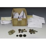 A quantity of foreign coinage, including Ceylon two stivers 1815 and half-stivers 1815, Cyprus