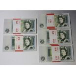 Fifty Bank of England one pound notes, last issue, D.H.F. Somerset Chief Cashier, comprising