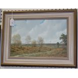Nick Mace - 'Rough Peasant Shoot', 20th Century oil on board, signed recto, titled label verso,