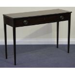 A 19th Century mahogany side table, fitted with a single frieze drawer, raised on square tapering