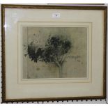 Walter Thomas Monnington - Study of an Olive Tree, watercolour squared for transfer, signed and