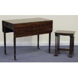 An early 19th Century mahogany Pembroke table, fitted with a single frieze drawer, raised on