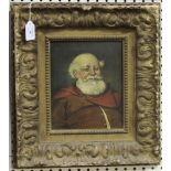 Late 19th Century British School - Study of Falstaff, oil on board, approx 27cm x 19cm, within a