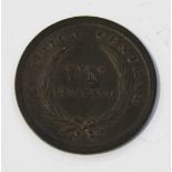 An El Salvador one centavo 1892.
